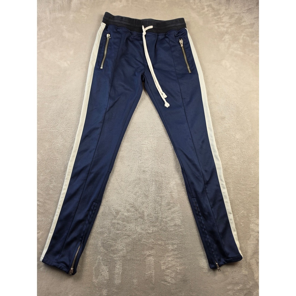 Fear of God Track Pants Mens M Blue Fifth Collection 2017 Silk Lining Sweatpants